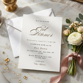 Elegante Eid-dineruitnodiging Minimalistisch Goud Kaart