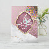 Elegante Eid Mubarak Arabische kalligrafie Feestdagenkaart (Staand voorkant)