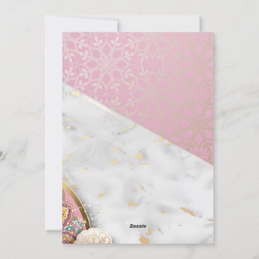 Elegante Eid Mubarak Arabische kalligrafie Feestdagenkaart (Achterkant)