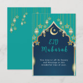 Elegante Eid Mubarak kaart (Voorkant / Achterkant)