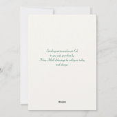 Elegante Eid Mubarak Kaart met Lantaarns en Bloeme (Achterkant)