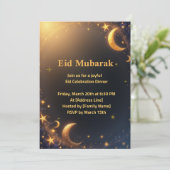 Elegante Eid-viering uitnodiging (Staand voorkant)