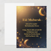 Elegante Eid-viering uitnodiging (Voorkant / Achterkant)