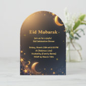 Elegante Eid-viering uitnodiging (Staand voorkant)
