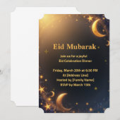 Elegante Eid-viering uitnodiging (Voorkant / Achterkant)