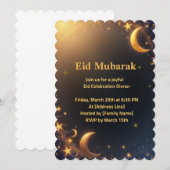 Elegante Eid-vieringsuitnodiging Kaart (Voorkant / Achterkant)