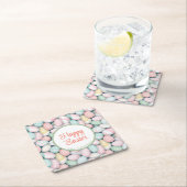 Elegante Eieren en aangepaste familienaam Kartonnen Onderzetters (Insitu)