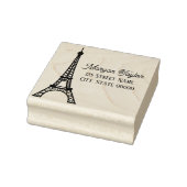 Elegante Eiffeltoren #2 Tekennaam Retouradres Rubberstempel (Stempel)