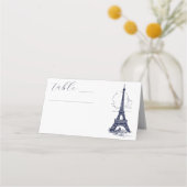 Elegante Eiffeltoren illustratie Franse bruiloft Plaatskaartje (Voorkant)