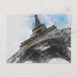 Elegante Eiffeltoren Parijs Ansichtkaart – Frans Uitnodiging Briefkaart