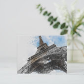 Elegante Eiffeltoren Parijs Briefkaart – Frans (Staand voorkant)