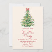 Elegante eigenzinnige kleurrijke kerstboom feest kaart (Voorkant)