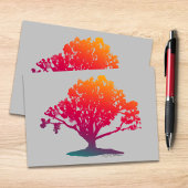 Elegante Eik Boom des Levens Magenta Teal Zilveren Kaart