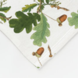 Elegante eikenblad en eikel fleece deken