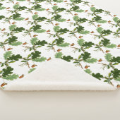 Elegante eikenblad en eikel fleece deken (3/4)