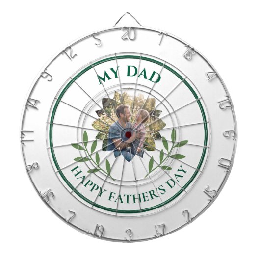 Elegante Eikenblad Vaderdag Maatwerk Dartbord (Voorkant)
