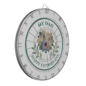 Elegante Eikenblad Vaderdag Maatwerk Dartbord (Voorkant Links)