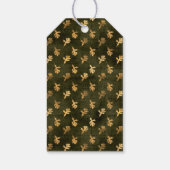 Elegante eikenbladeren groene Thanksgiving Cadeaulabel (Achterkant)