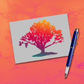 Elegante eikenboom des levens magenta turquoise zi kaart