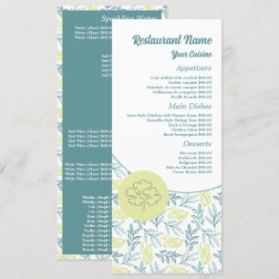 Elegante Eikenboom, Restaurant Slimline Menu