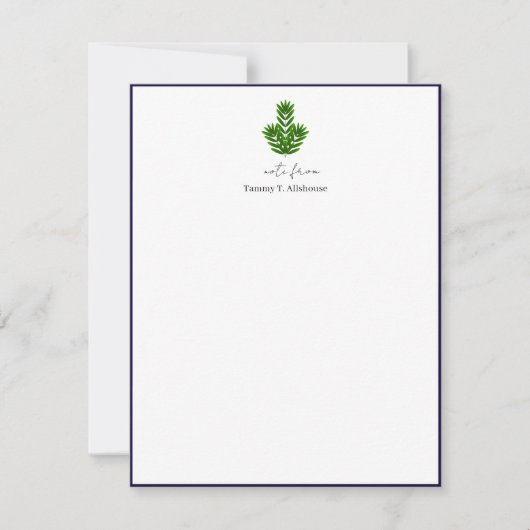 Elegante eikenhouten briefkaart (Voorkant)