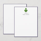 Elegante eikenhouten briefkaart (Voorkant / Achterkant)
