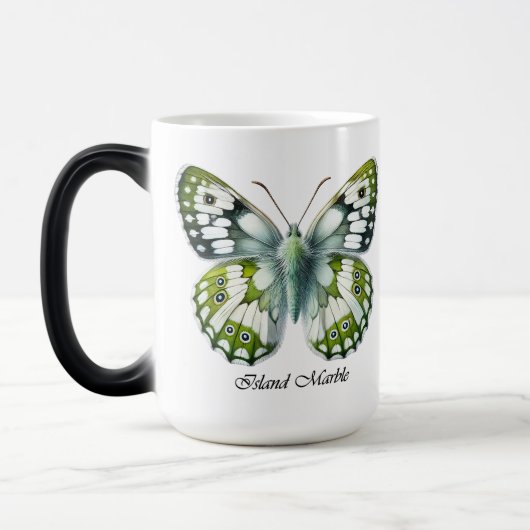 Elegante Eiland Marmer Vlinder Wrap Magische Mok (Links)