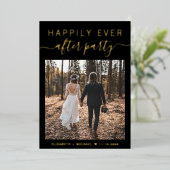 Elegante Eind goed, al goed bruiloftfeest Folie Uitnodiging (Staand Voorkant)