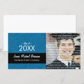 Elegante eindexamen foto aankondigingskaarten aankondiging (Voorkant / Achterkant)