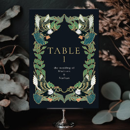 Elegante ekster Art Nouveau bruiloft uitnodiging Kaart