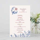 Elegante Ekster Bloem Chinese Trouwprogramma (Staand voorkant)