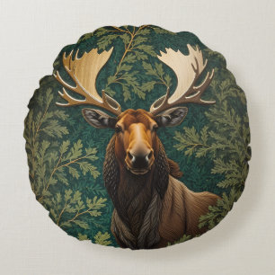 Elegante Eland geïnspireerd door William Morris Rond Kussen