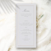 Elegante Elegant Modern Classic Ecru Lijst bruilof Menu