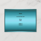 Elegante Elite Classy Blauwgroen Blauw Visitekaartje (Achterkant)