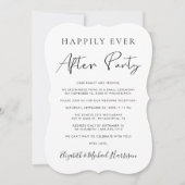 Elegante Elopement Foto Bruiloftsreceptie Kaart (Voorkant)