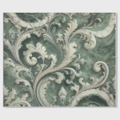 Elegante Emerald Barok Elegance Cadeaupapier (Vlak)