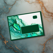 Elegante Emerald Blauwgroen Marmeren Waterverf bru