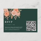 Elegante Emerald Green Floral Fall Wedding Welkom Informatiekaartje (Voorkant)