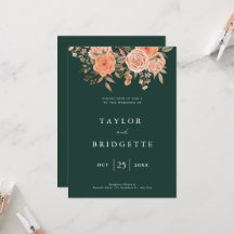 Elegante Emerald Green Floral Fall Wedding Welkom