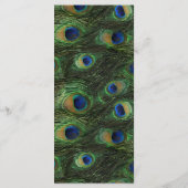Elegante Emerald Green Gold Peacock Rack Kaart (Achterkant)