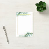 Elegante Emerald Green Ombre Marmer Gepersonalisee Post-it® Notes (Kantoor)