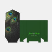 Elegante Emerald Green Peacock bruiloft Bedankdoosjes (Uitgevouwen)