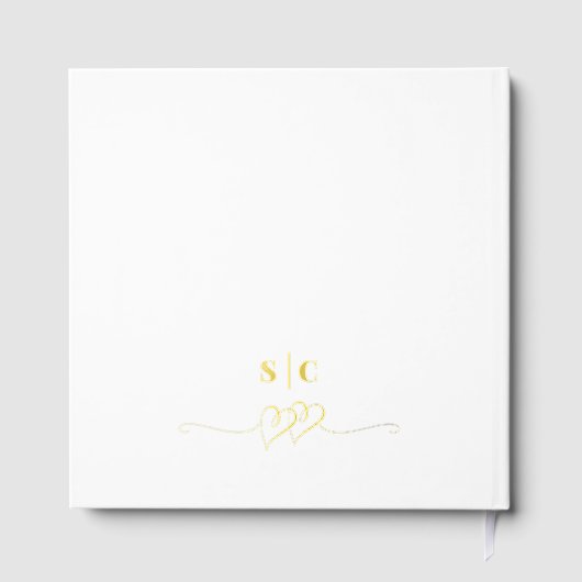 Elegante Emerald Green Roos Grote bruiloft Folie Gastenboek (Achterkant)