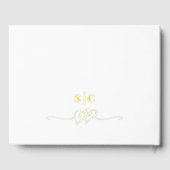 Elegante Emerald Green Roos Medium bruiloft Folie Gastenboek (Achterkant)