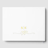 Elegante Emerald Green Roos Medium bruiloft Folie Gastenboek (Achterkant)