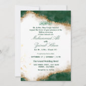 Elegante Emerald Green Valima uitnodigingen (Voorkant)