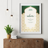 Elegante Emerald Islamitische bruiloft - Welkom Acryl Bord