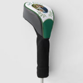Elegante Emerald Ivy Vaderdag Aangepaste Foto Golfheadcover (Schuin)