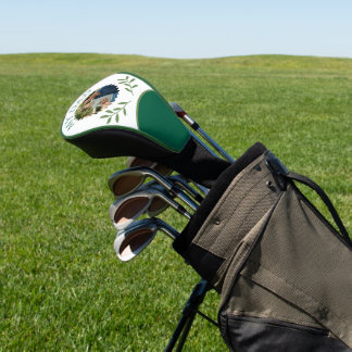 Elegante Emerald Ivy Vaderdag Aangepaste Foto Golfheadcover