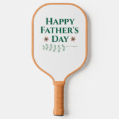 Elegante Emerald Ivy Vaderdag Aangepaste Foto Pickleball Paddle (Achterkant)